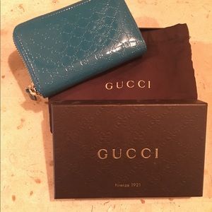 Blue Gucci wallet